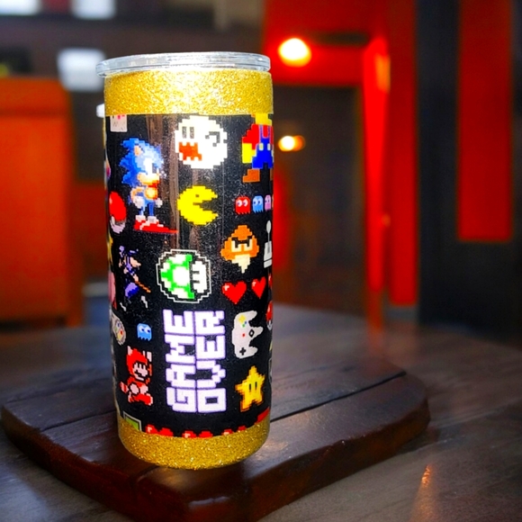 Retro Gamer/15oz Handcrafted Tumbler - Picture 1 of 3
